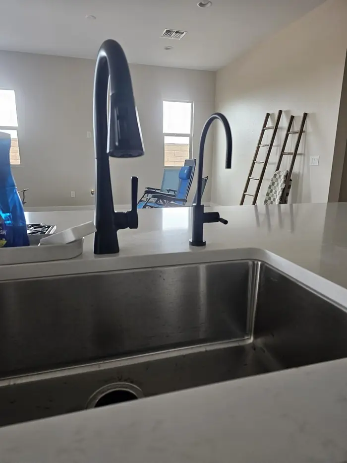 Kitchen faucet installed by Desert Water