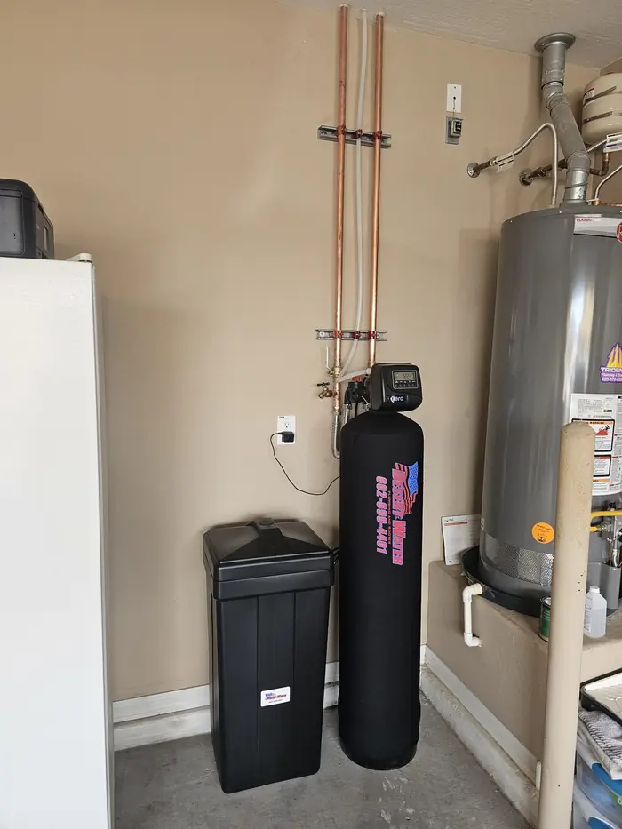 Softener and brine tank installed by Desert Water